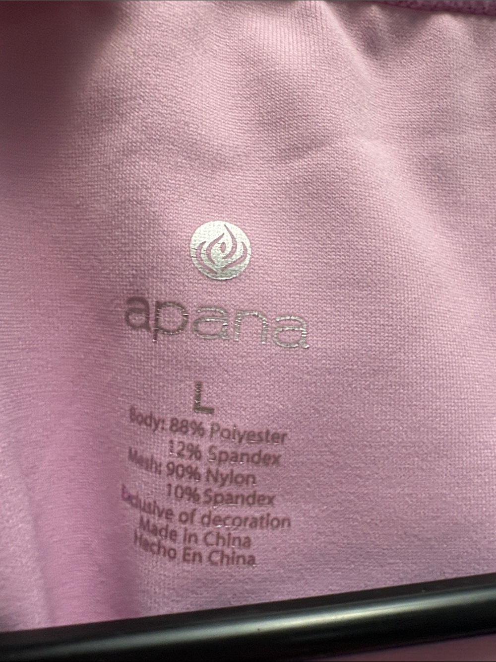 Apana Pink Purple Twist Front Cropped Workout Tank Top Built In Padded Bra Large - Picture 3 of 6